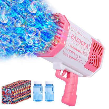 Bubble Gun with 2 Bottles Refill Solution for Kids