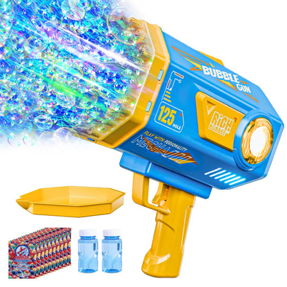Bubble Gun with 2 Bottles Refill Solution for Kids