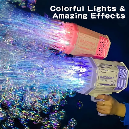 Bubble Gun with 2 Bottles Refill Solution for Kids