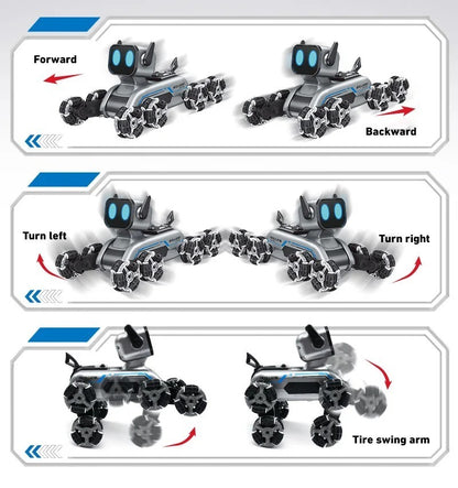 RC Stunt Robot Dog - Rechargeable Remote Control