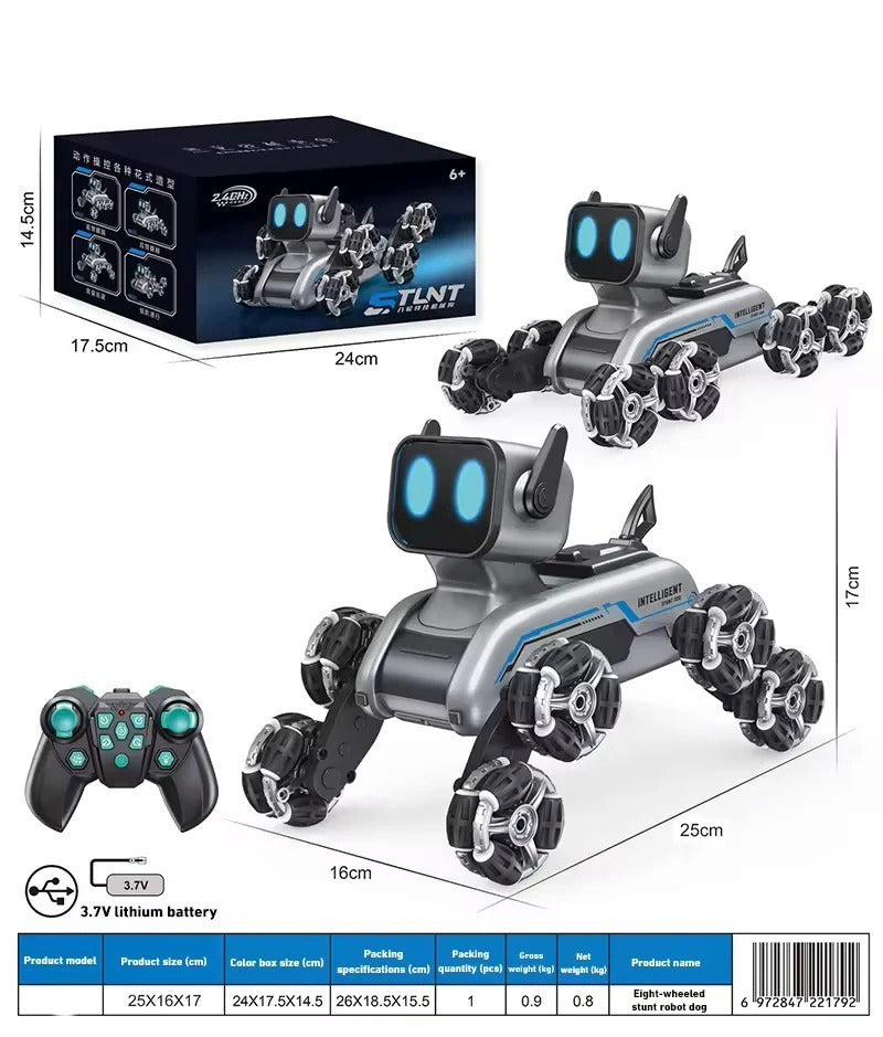 RC Stunt Robot Dog - Rechargeable Remote Control