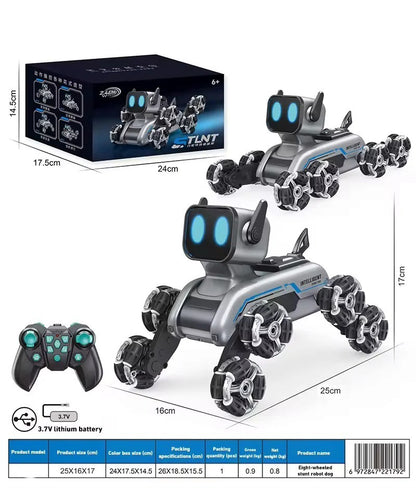 RC Stunt Robot Dog - Rechargeable Remote Control